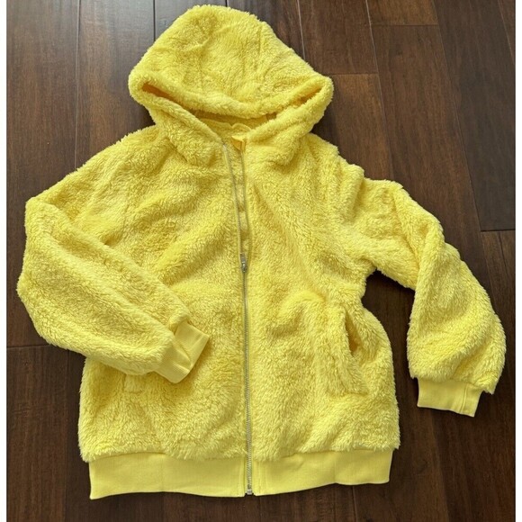 Haloumoning Girls Fleece Jackets Zipper Soft Sherpa Outwear Coat With Pockets L - Picture 10 of 13